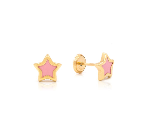 Mother of Pearl Star Earrings (7.0mm)
