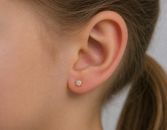 Petite Cubic Zirconia Stud Earrings 3mm