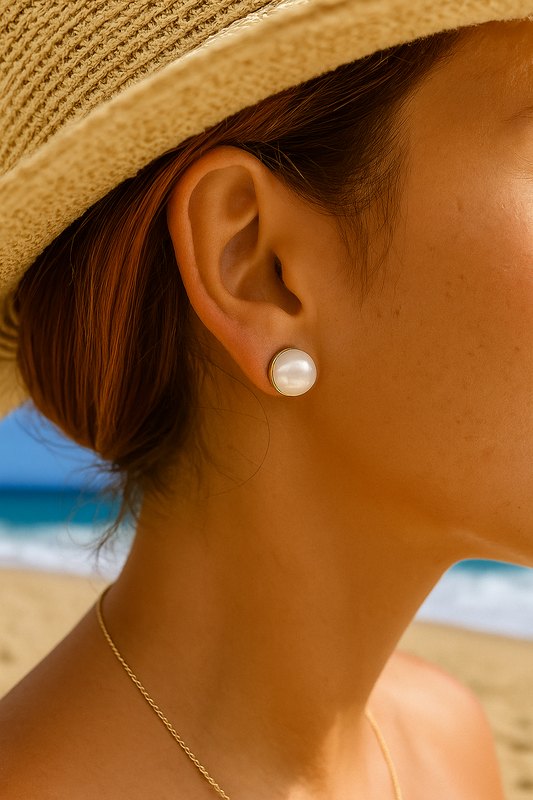 Fresh Water Pearl Stud Earrings 11mm