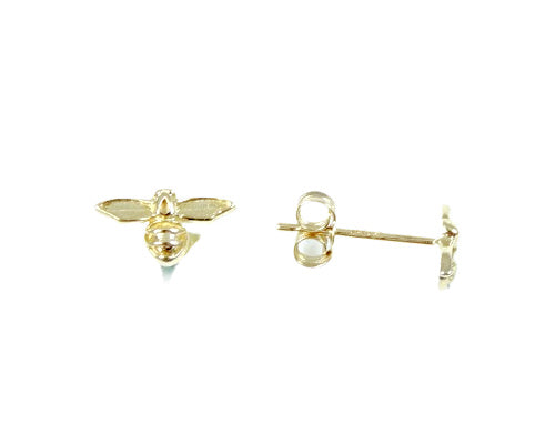 14K Gold Bumblebee Earring