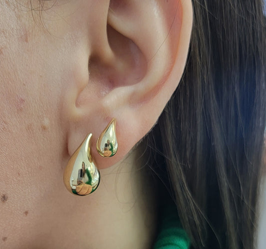 Small Puff Drop Earrings