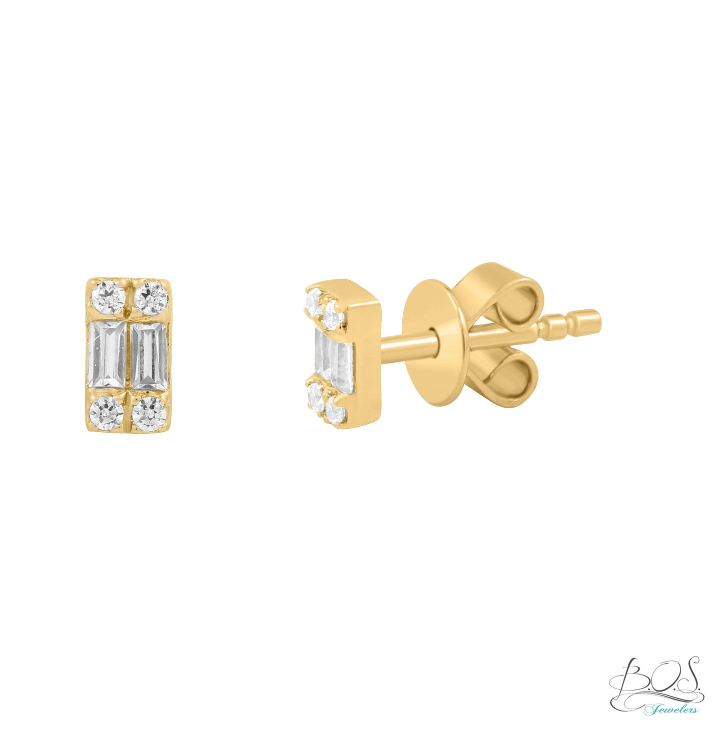 14KY Gold Diamonds Baguette