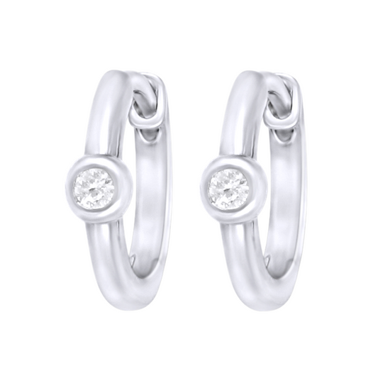 Diamond Huggie Earring Single Stone