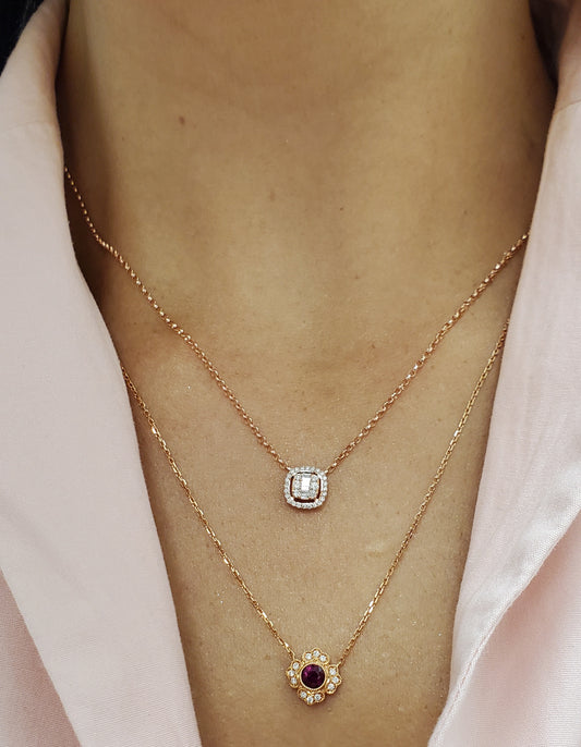 Cushion Cut Diamond Pendant