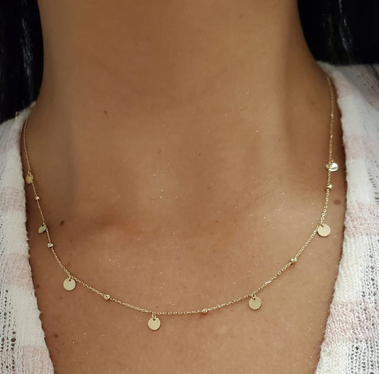 Circle and Beads Necklace