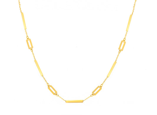 Bar and Link Chain Necklace