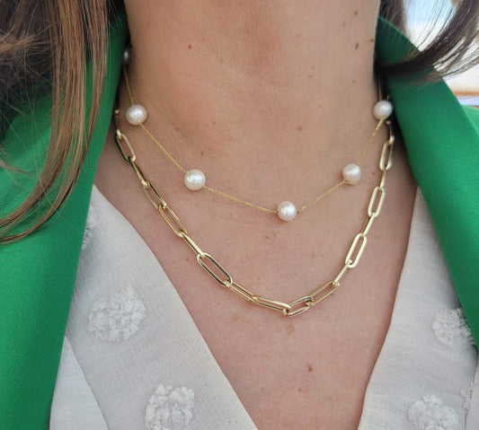 Large Chunky Paper Clip Necklace