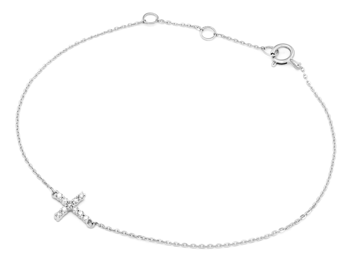 Diamond Cross Bracelet