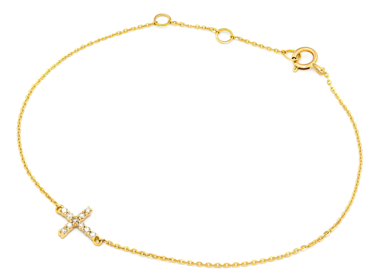 Diamond Cross Bracelet