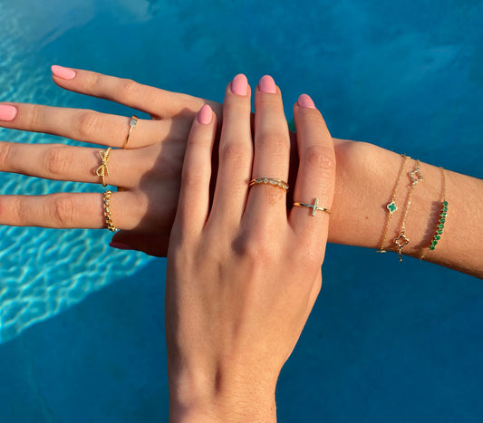 Open Mini Clover Station Bracelet