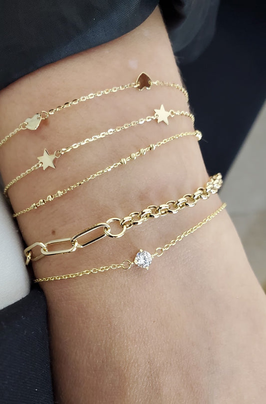 Dainty Multiple Hearts Bracelet