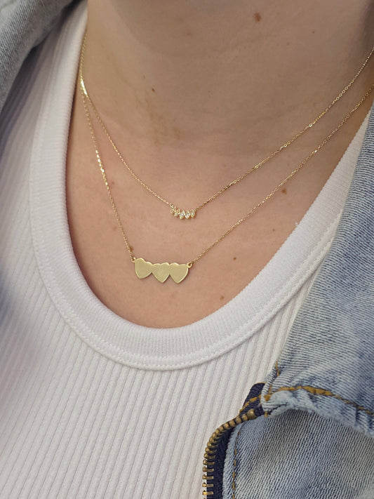 Mini Diamond Pave Marquise Bar Necklace