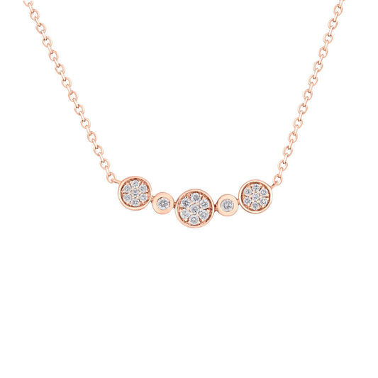 Round Design Bar Diamond Necklace
