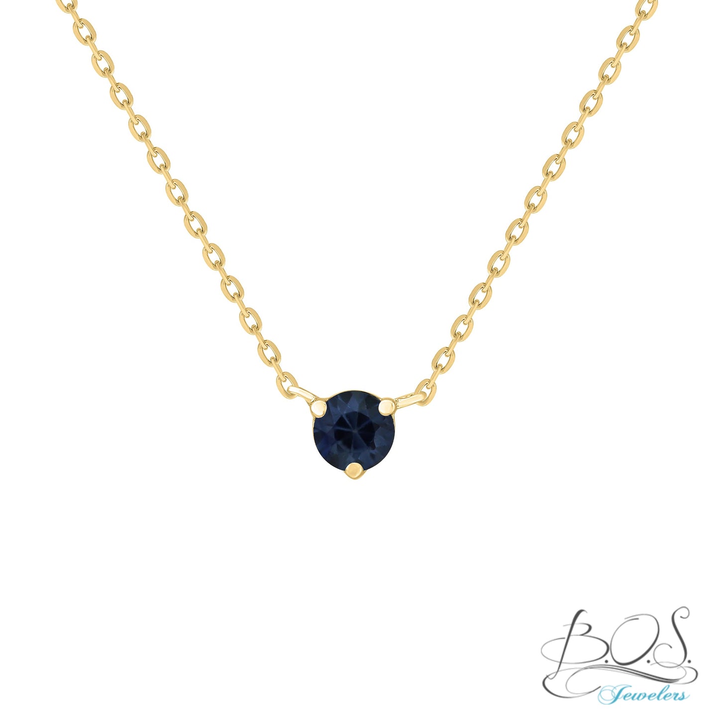 Martini Solitaire in Precious Colored Gems 14K Gold