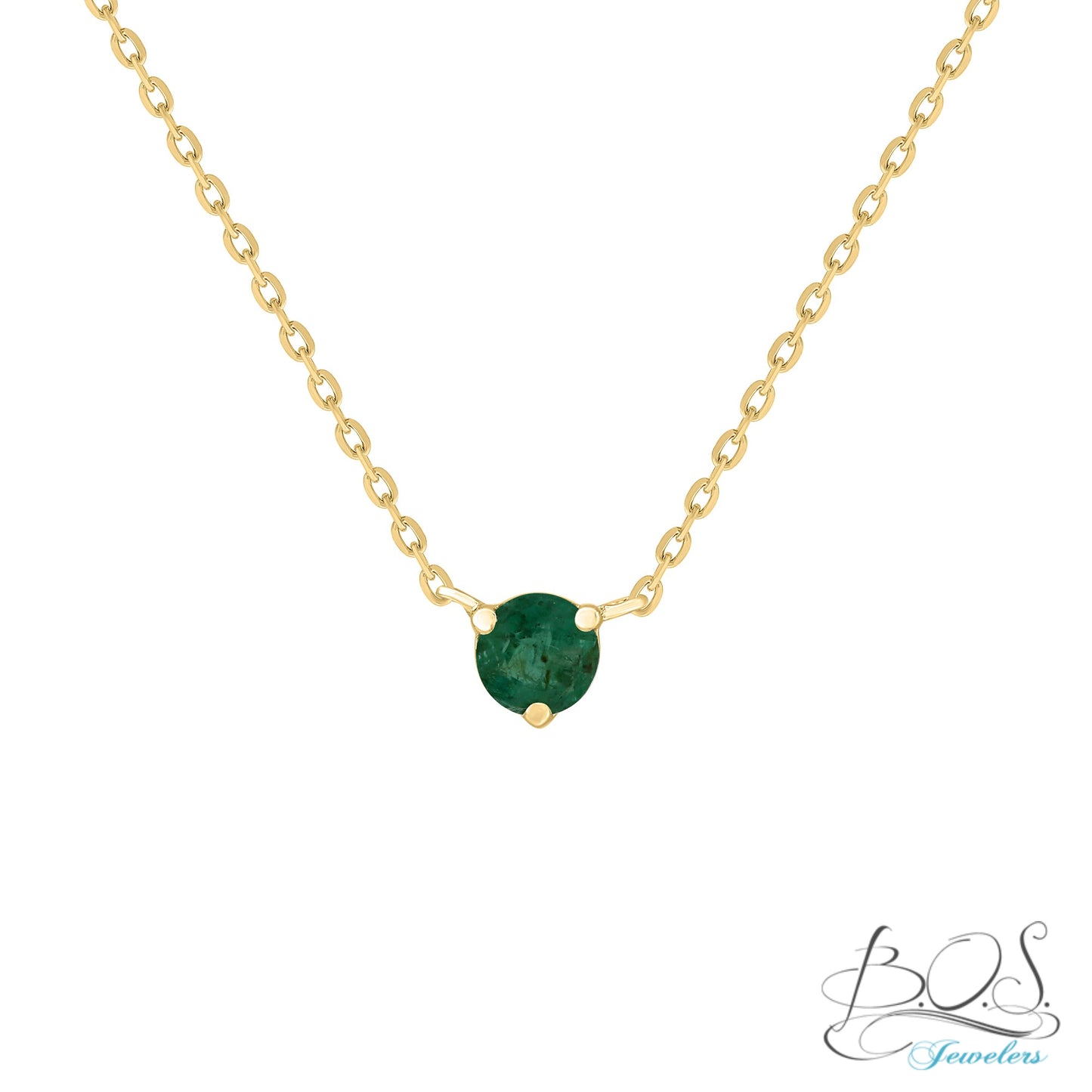 Martini Solitaire in Precious Colored Gems 14K Gold