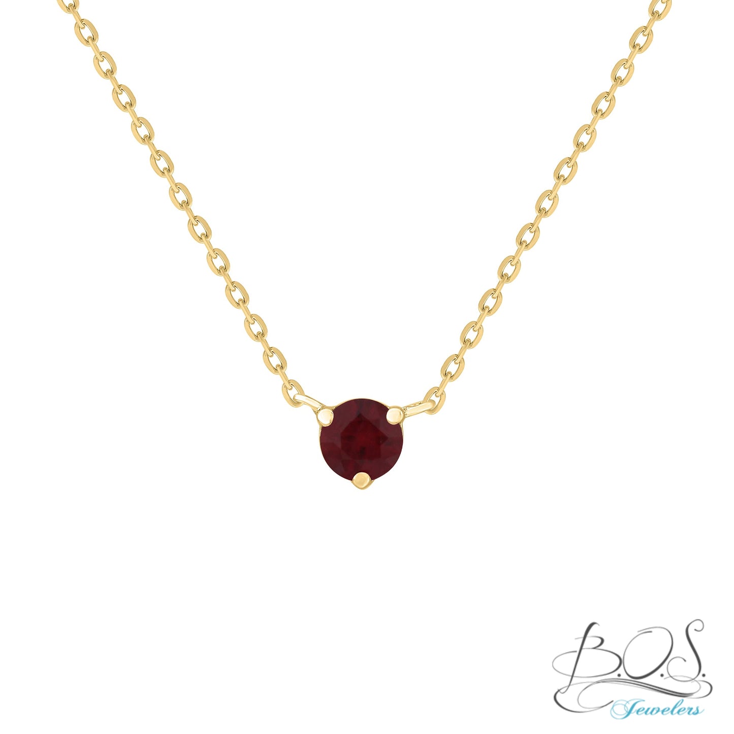 Martini Solitaire in Precious Colored Gems 14K Gold