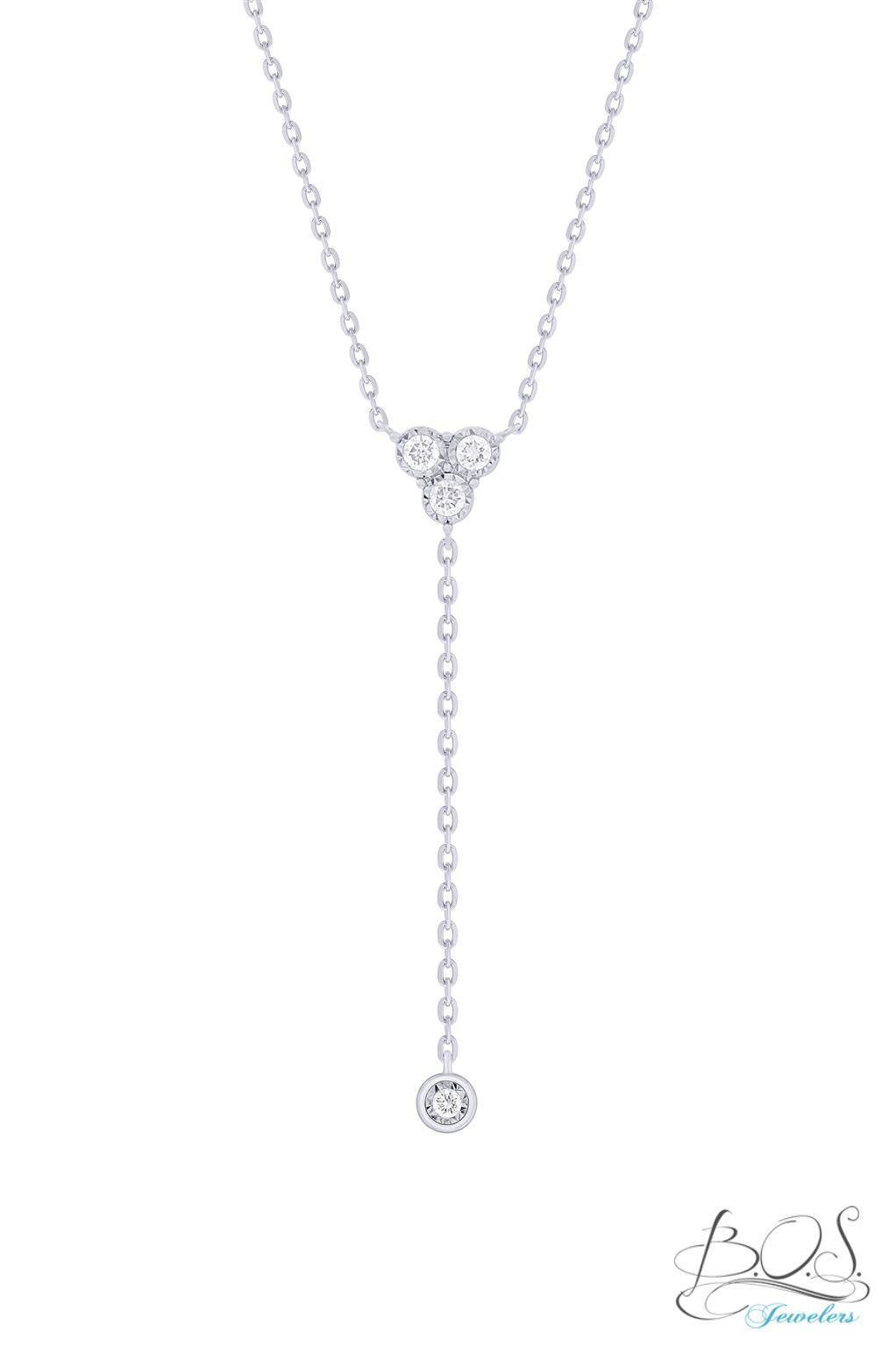 Jumbo Trio Diamond Lariat 14K Gold