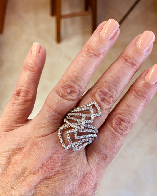 Pointer Finger Diamond Ring