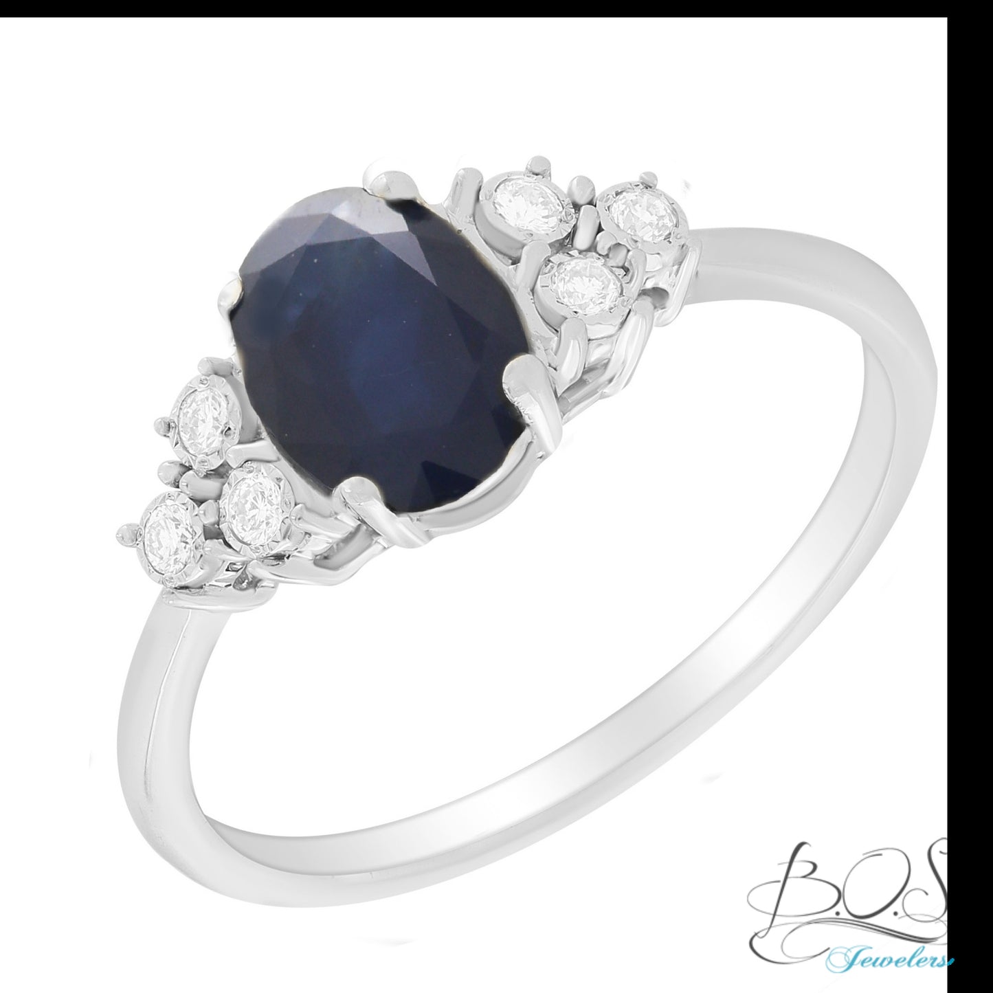 14K Gold Oval Color Stone with Diamond Illusions Ring