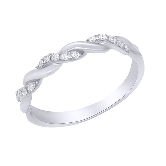 Rope Design Diamond Ring