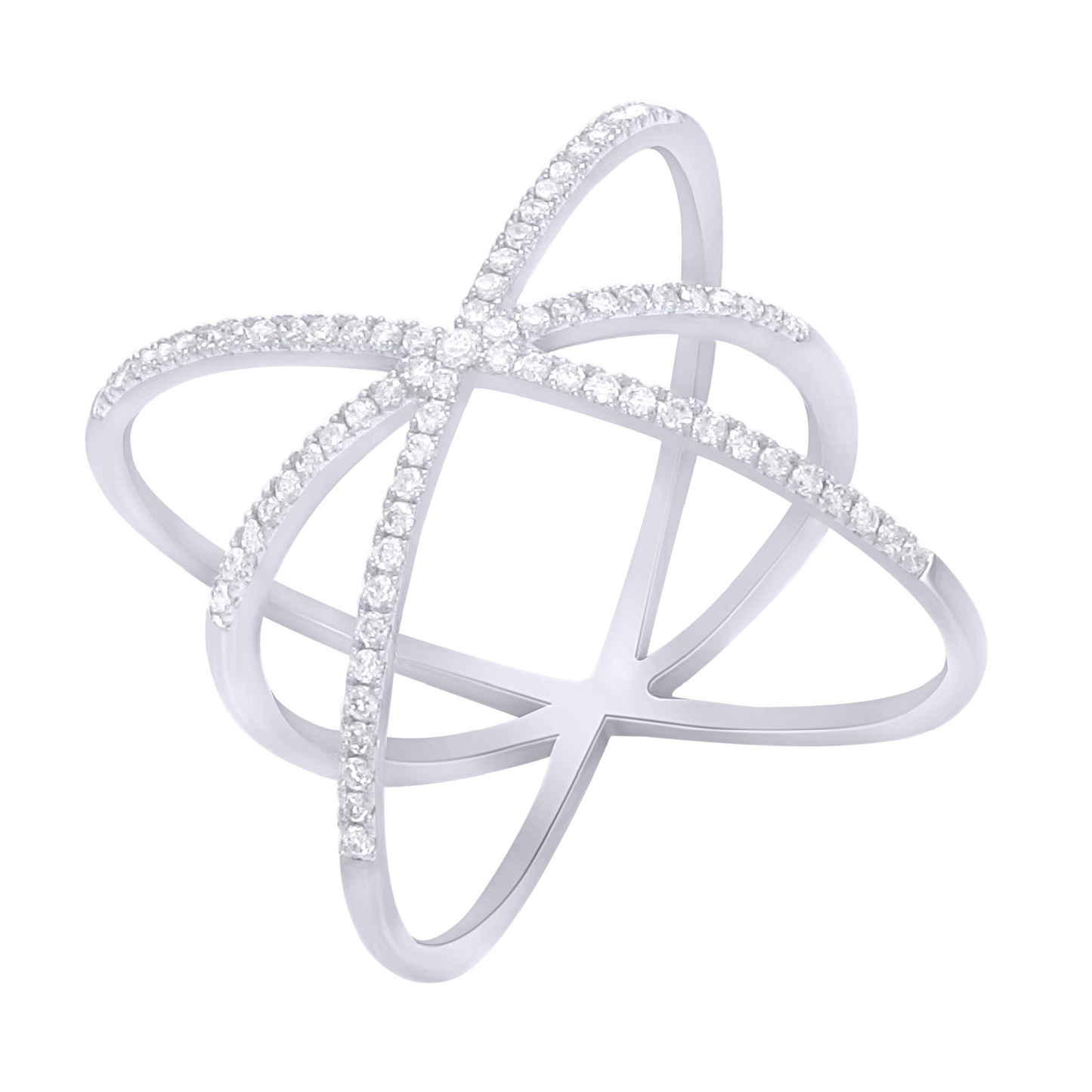 Diamond Criss Cross Ring
