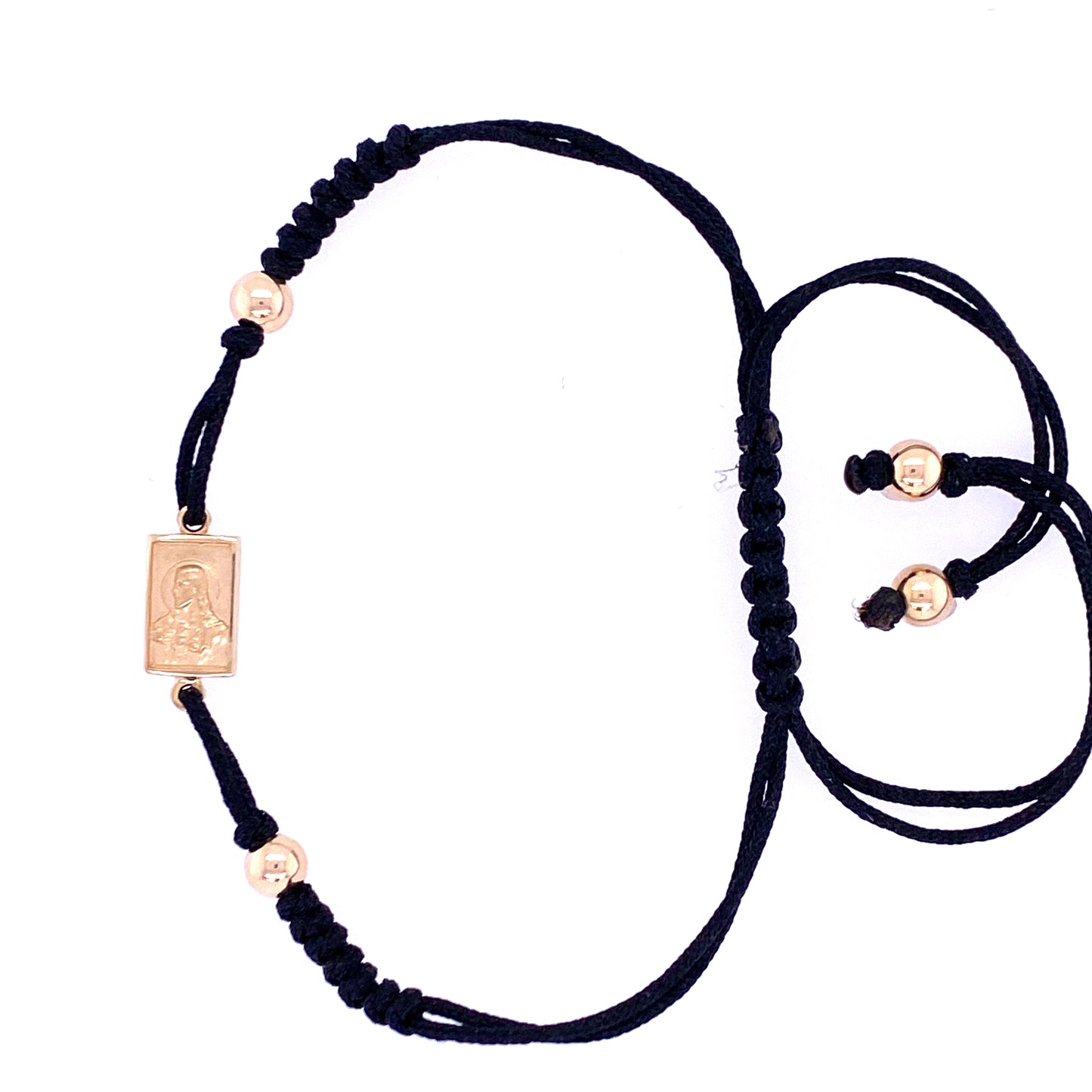 Miniature Scapular Medal Macrame Bracelet