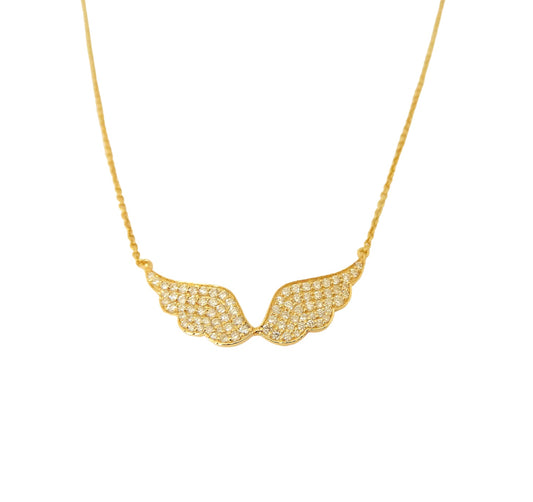 Large Rose Diamond Angel Wing