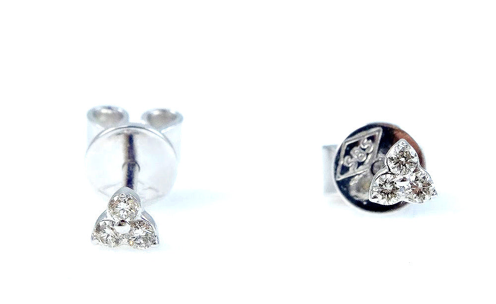 Miniature Trio Diamond Earrings