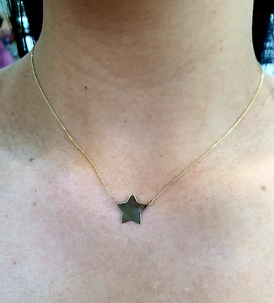 High Polish Single Star Choker Necklace