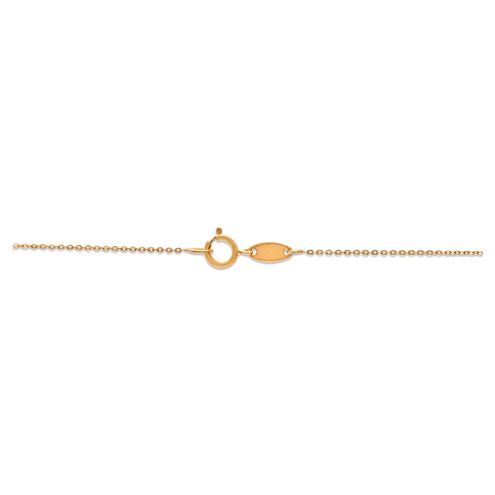 Single Small Scapular Medal Necklace 14 Karat Yellow Gold