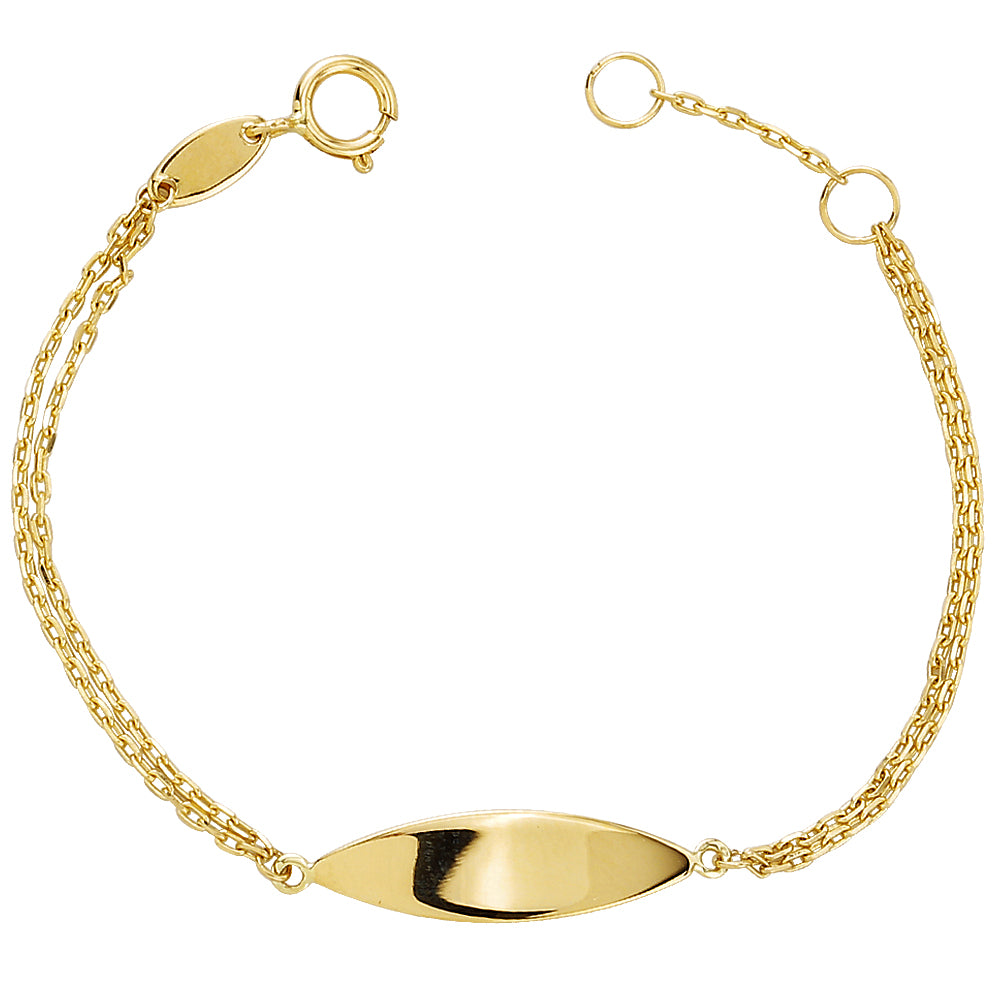 18K Yellow Gold Dainty Baby bracelet, Custom Baby name bracelet,  Baby's Gift