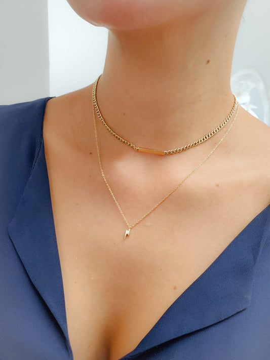 Miniature Lightning Bolt Necklace