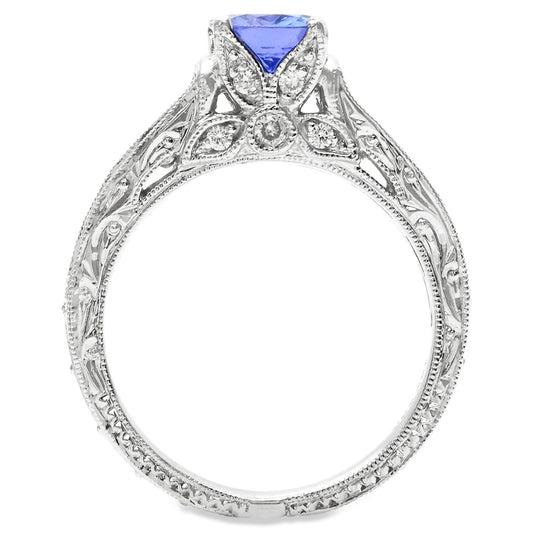 Tanzanite and Diamond Engagement Ring