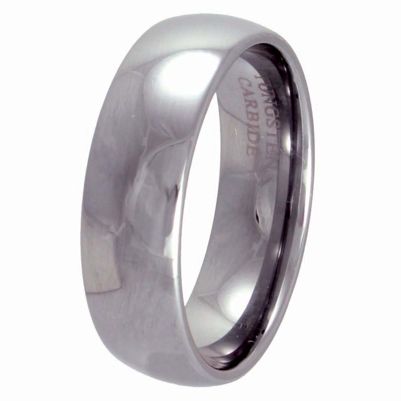 Men's Tungsten Carbide Traditional Half Round 6.5mm Wedding Band