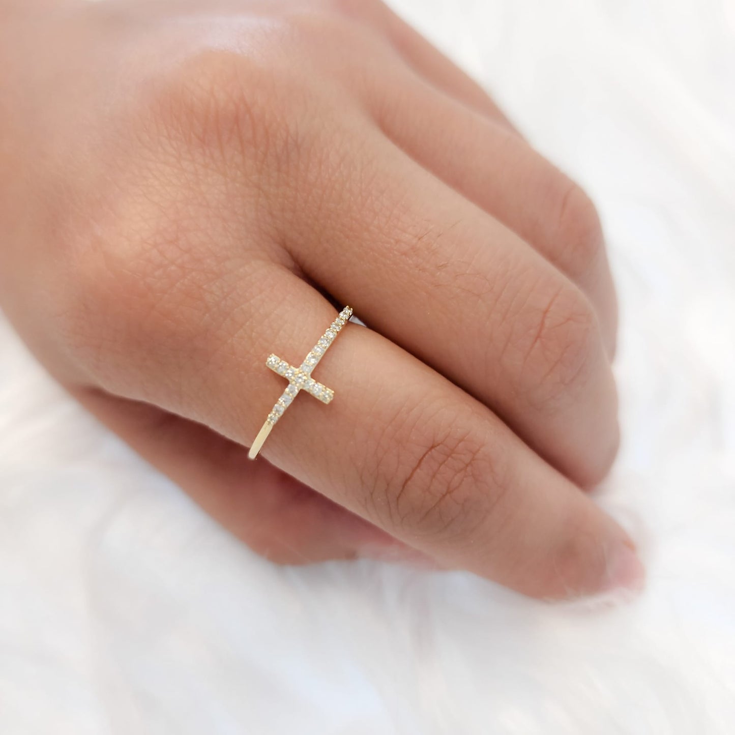 Diamond Cross Ring