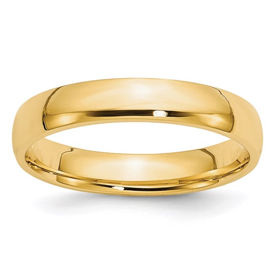 Half Round Traditional Comfort Fit Wedding Band 14K Gold