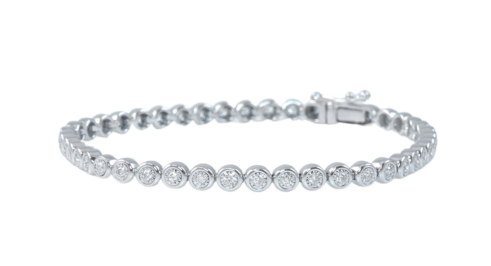 Diamond Tennis Bracelet 14K Gold