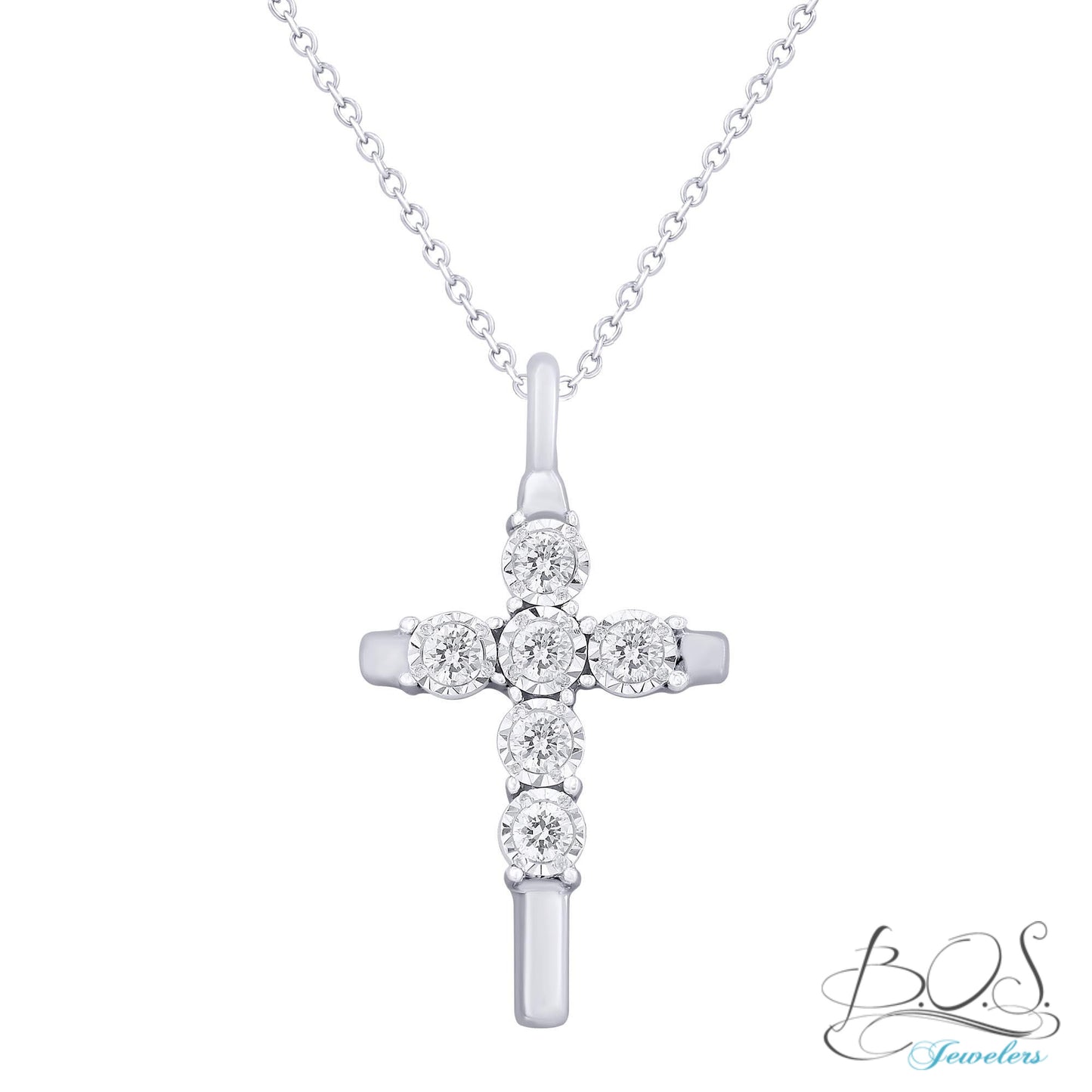 Diamond Cross Pendant 14K Gold