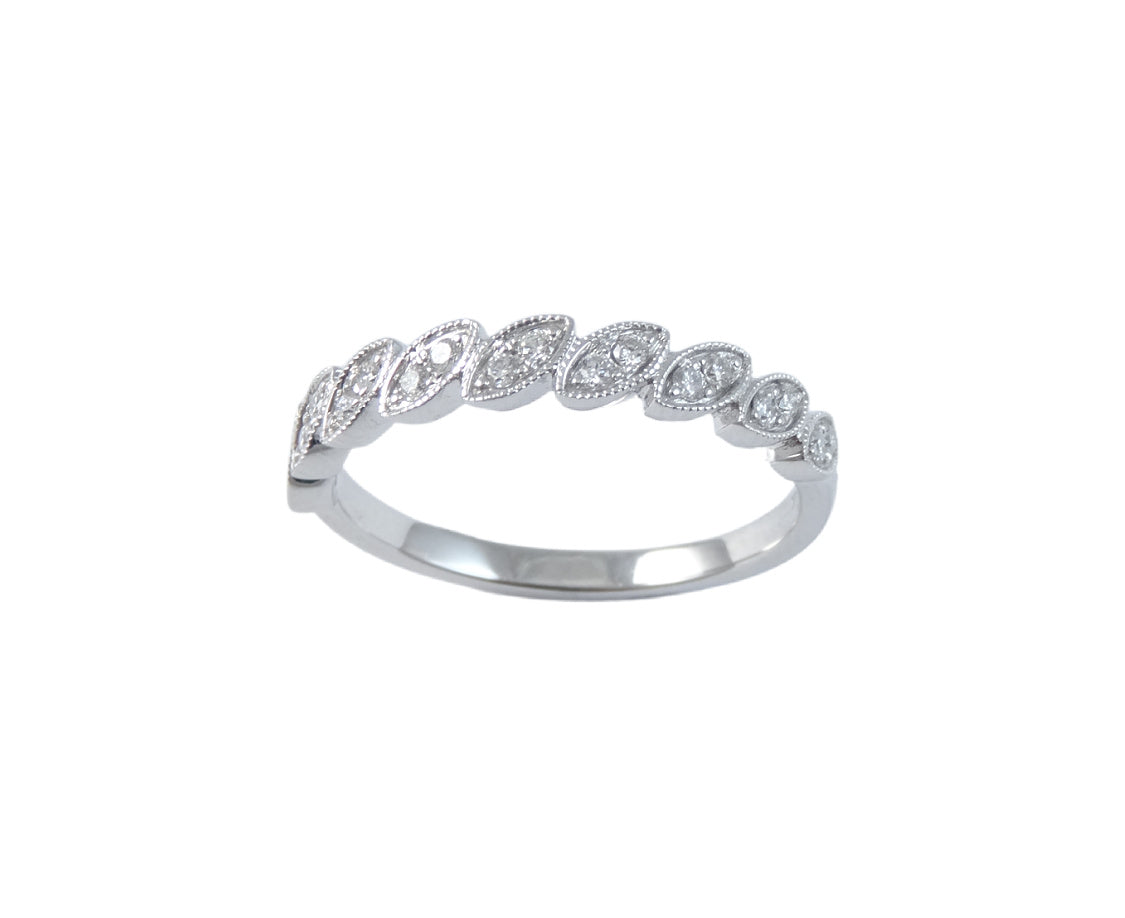 Marquise Pave Diamond Ring 14K Gold