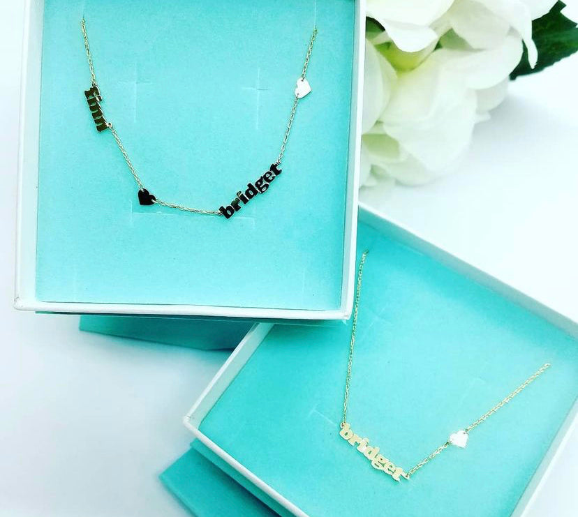 Cut Out Mini Name Personalized Jewelry