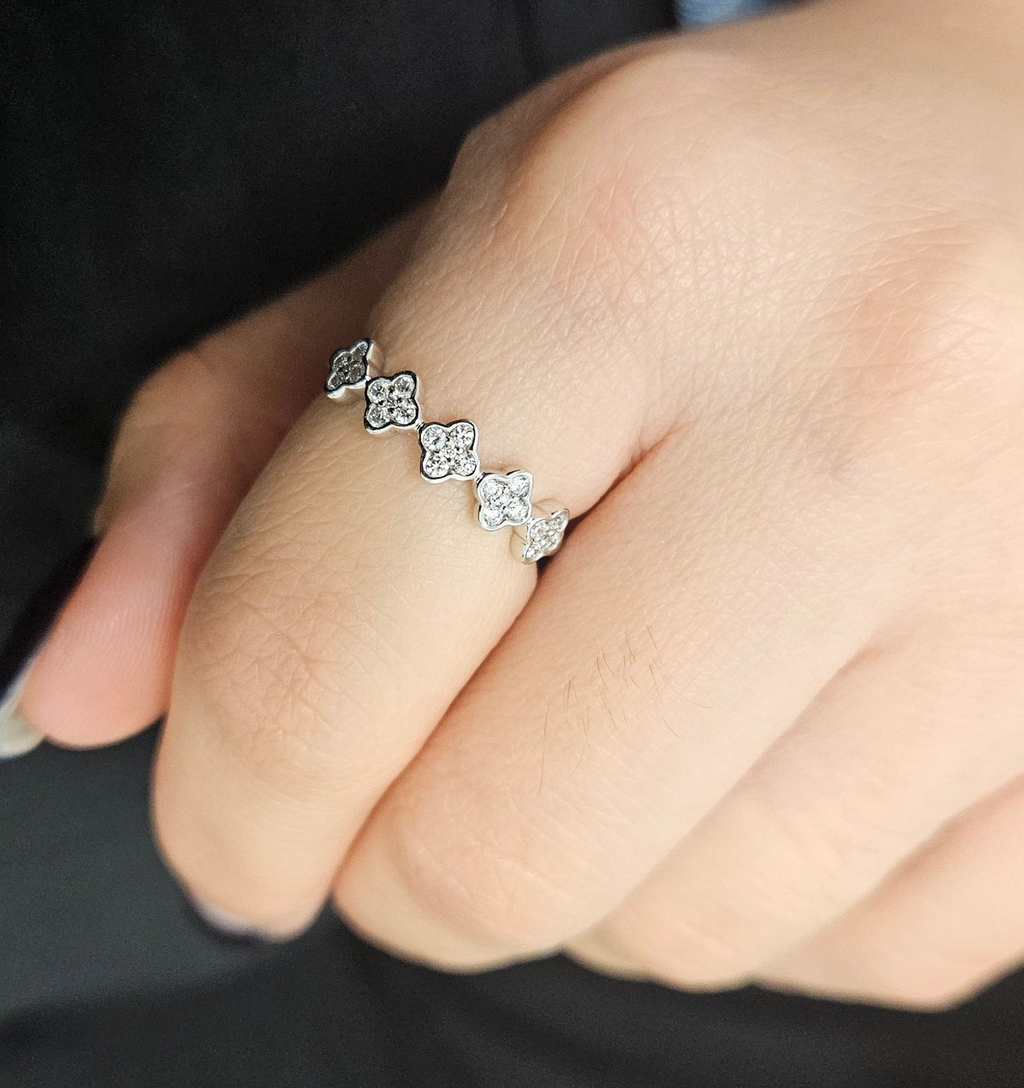 Clover Diamond Ring