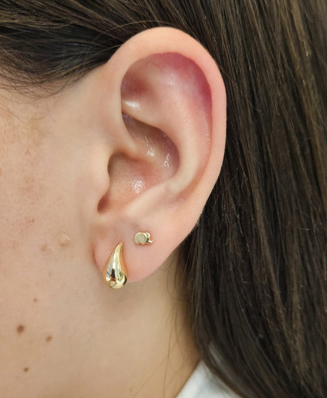 Small Puff Drop Earrings