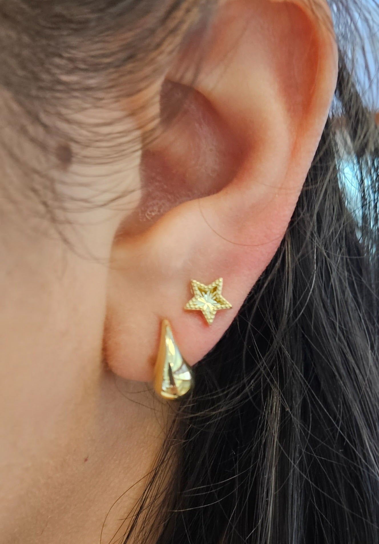 Small Puff Drop Earrings