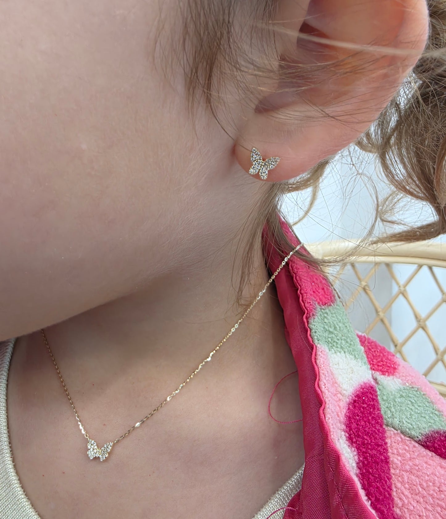 Mini Diamond Butterfly Necklace