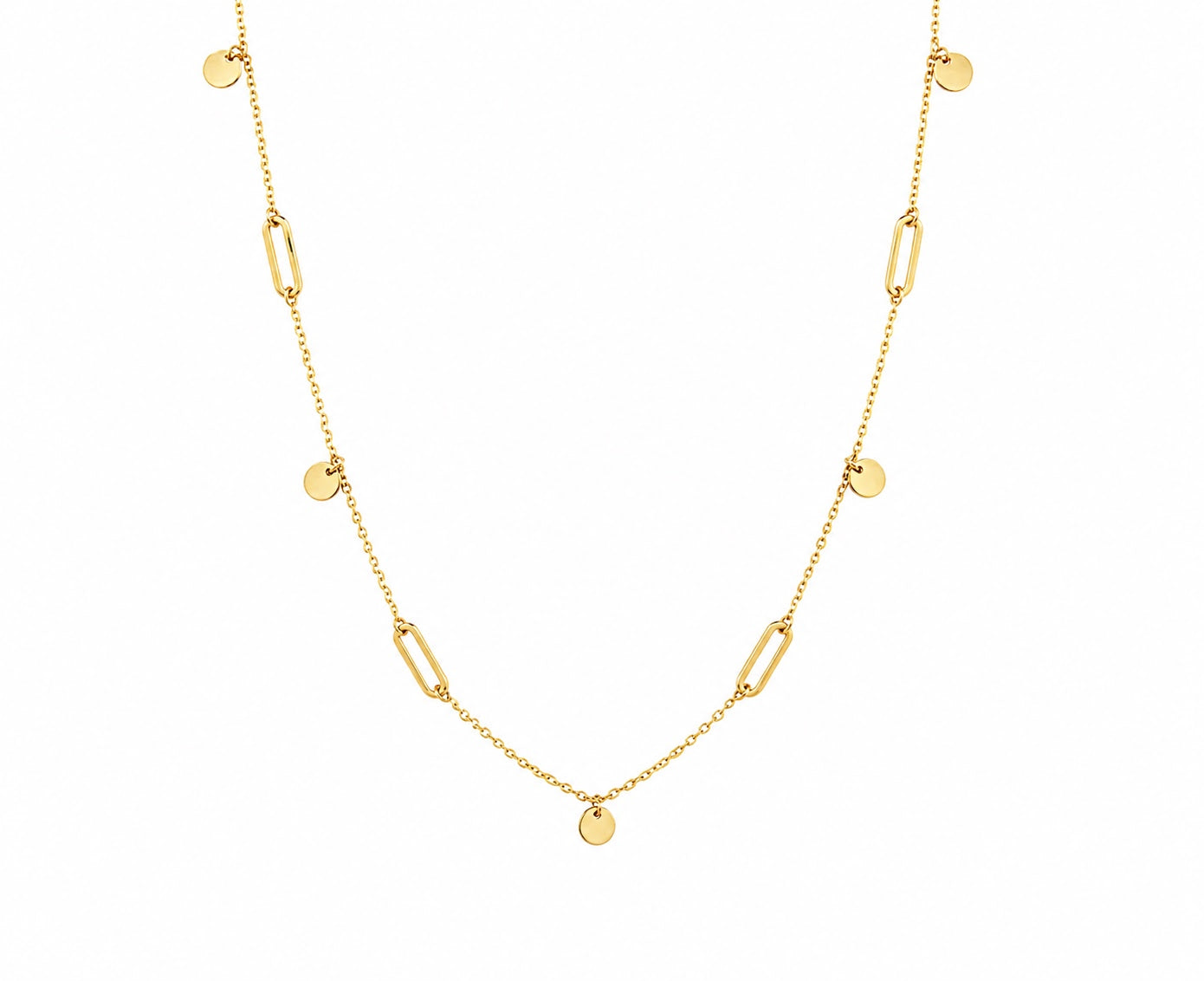Paper Clip Dangle Necklace