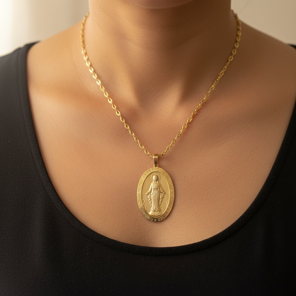 28mm Oval Miraculous Medal