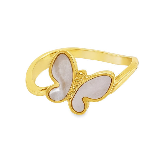 Butterfly Mother of Pearl Ring
