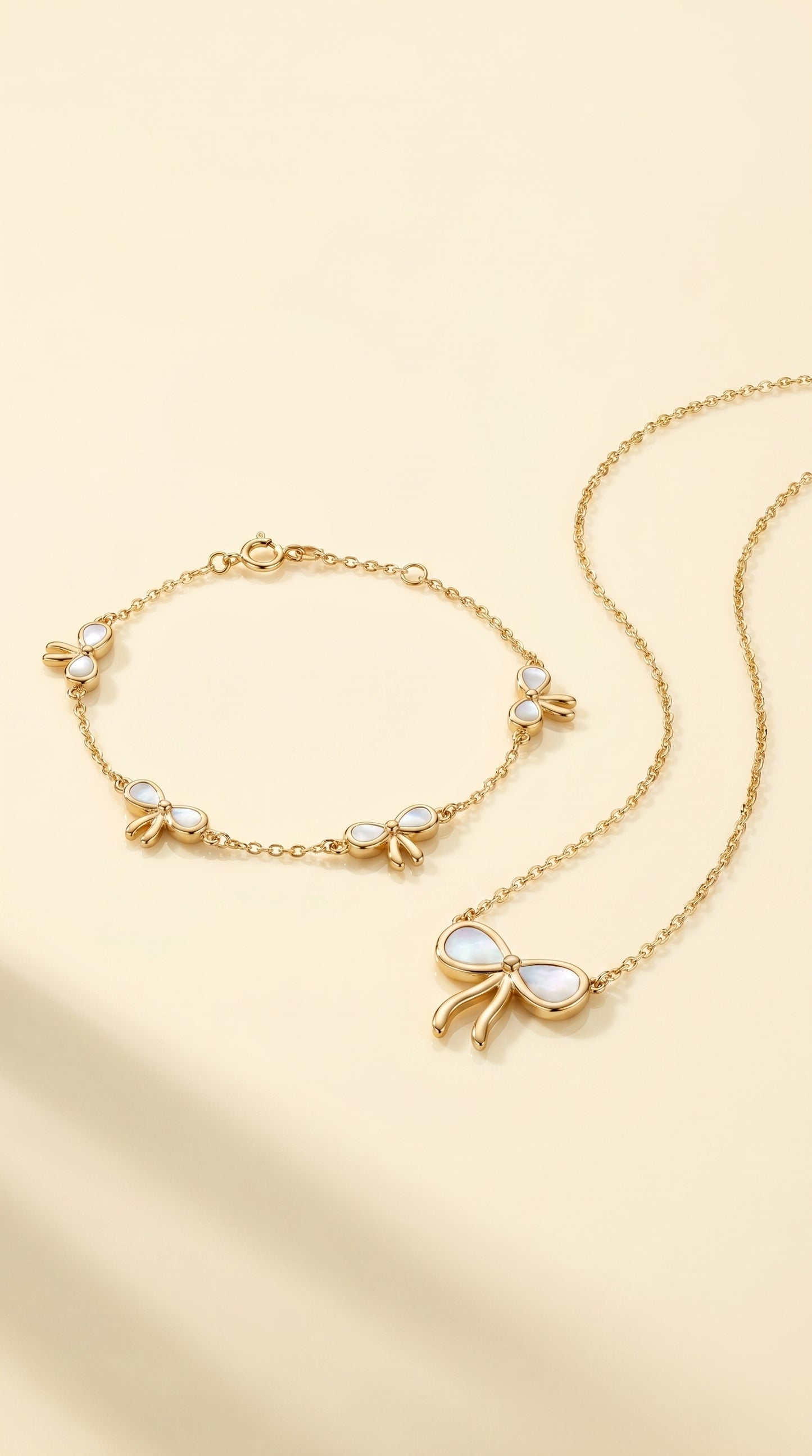 Mother of Pearl Bow Jewelry Set