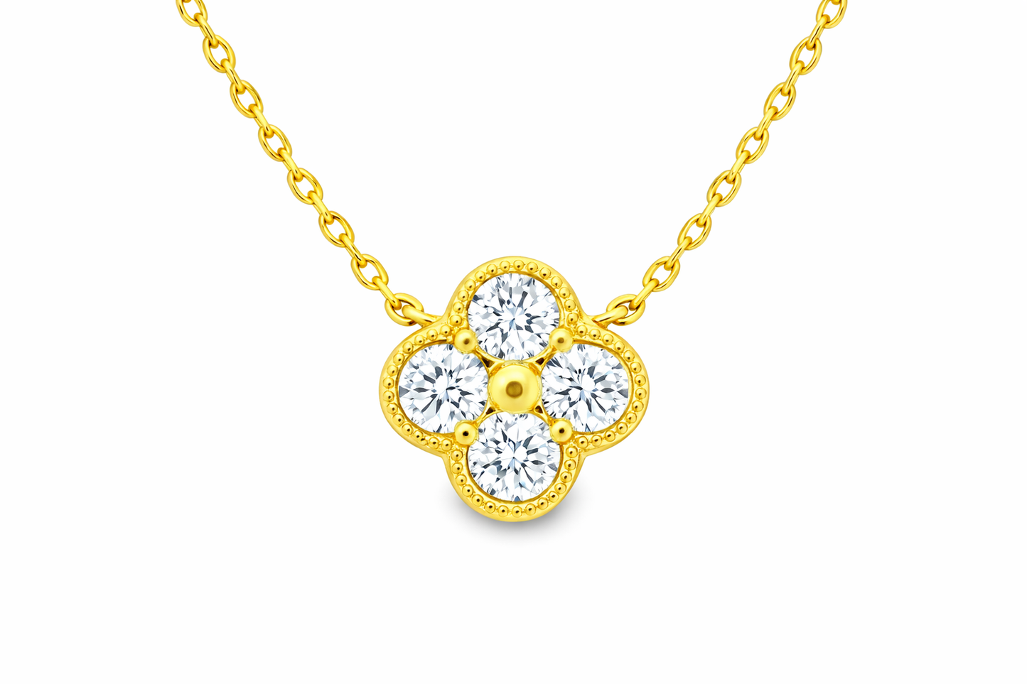 Single Clover Diamond Necklace