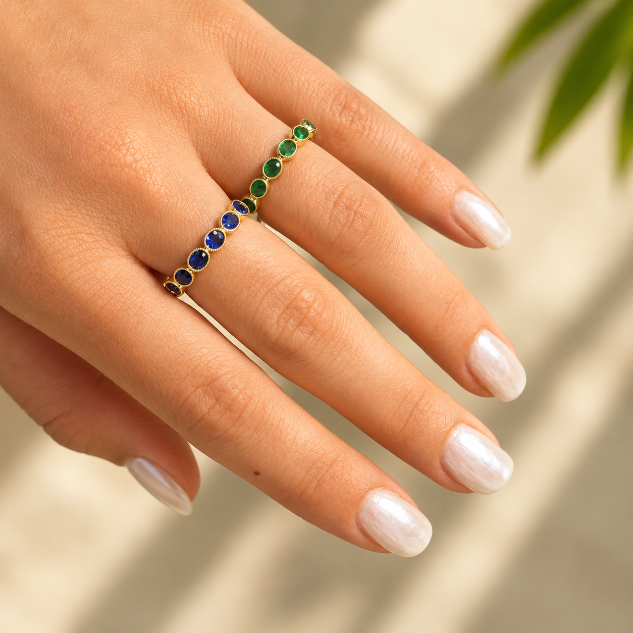 Multi Oval Color Stone Ring